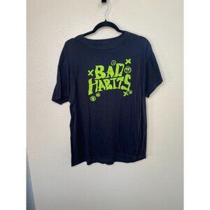 Bad Habits Tour‎ Black T-shirt short sleeve graphic print round neck cotton